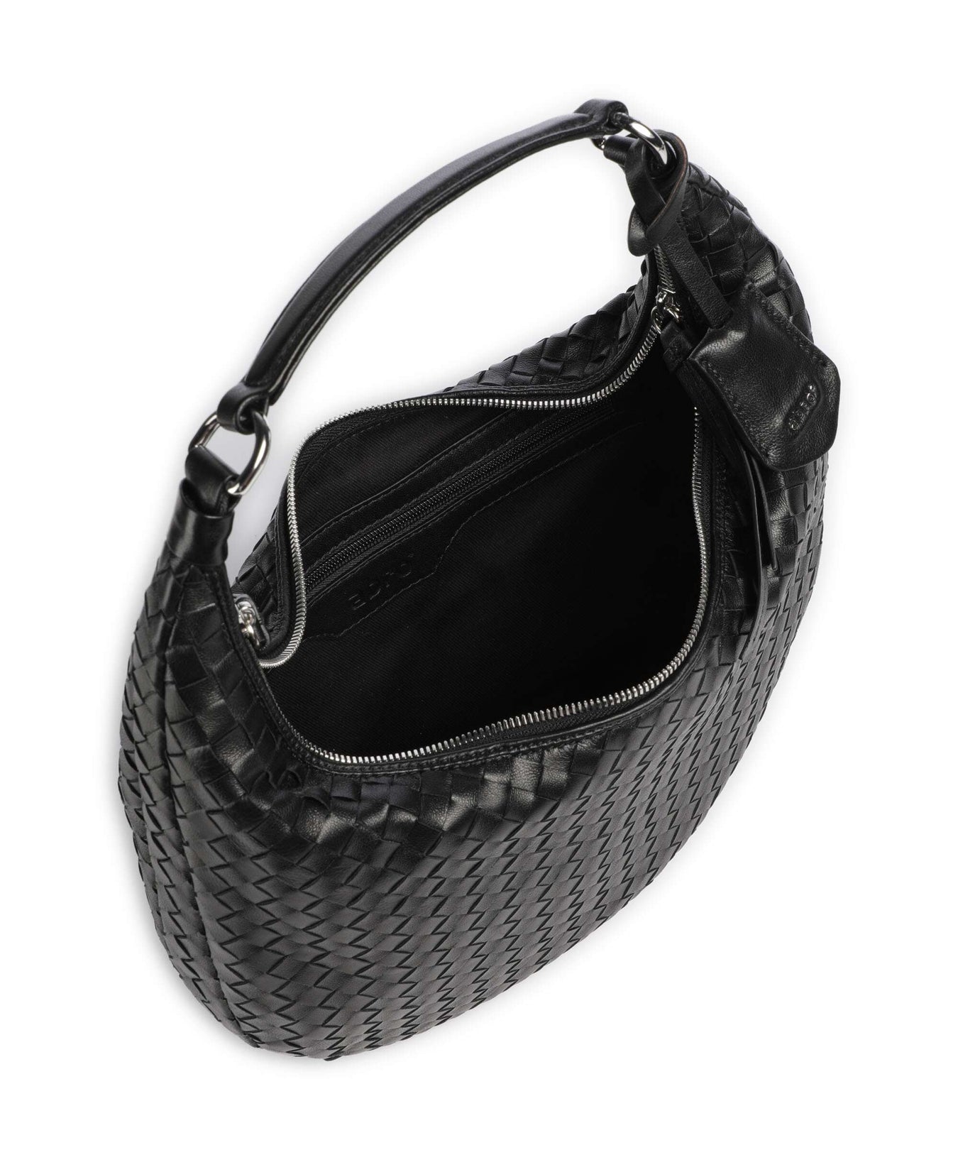Abro Piuma Nana Small Hobo bag black/nickel