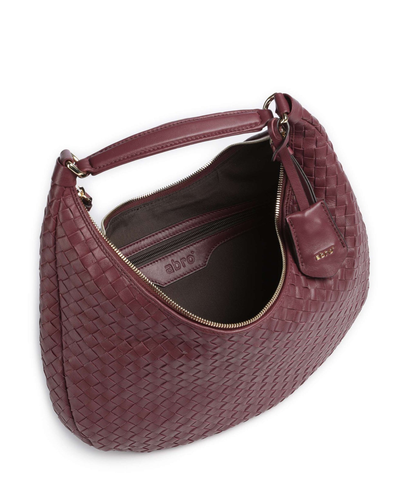 Abro Piuma Nana Small Hobo bag bordeaux