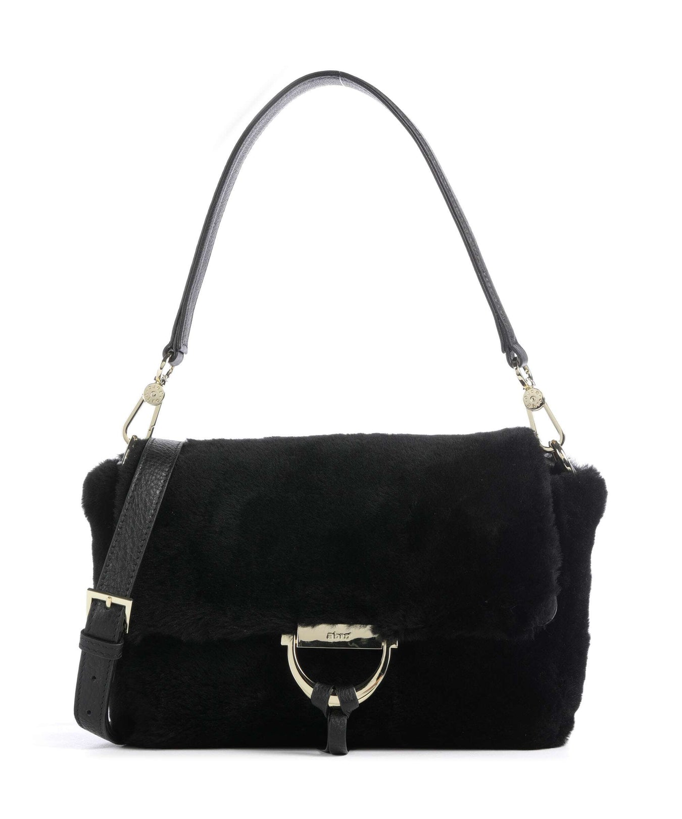 Abro Shearling Temi Shoulder bag black/gold
