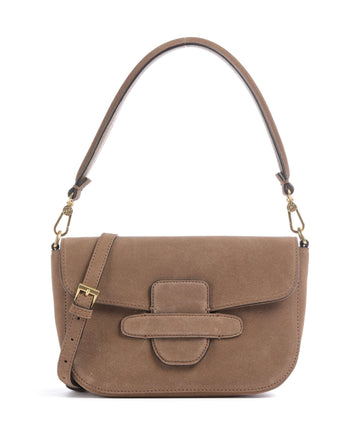 Abro Suede Camilla Bolso de hombro camel