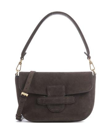Abro Suede Camilla Bolso de hombro dark brown