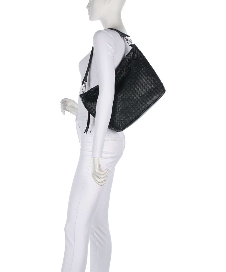 Abro Piuma Ebony Hobo bag black/nickel