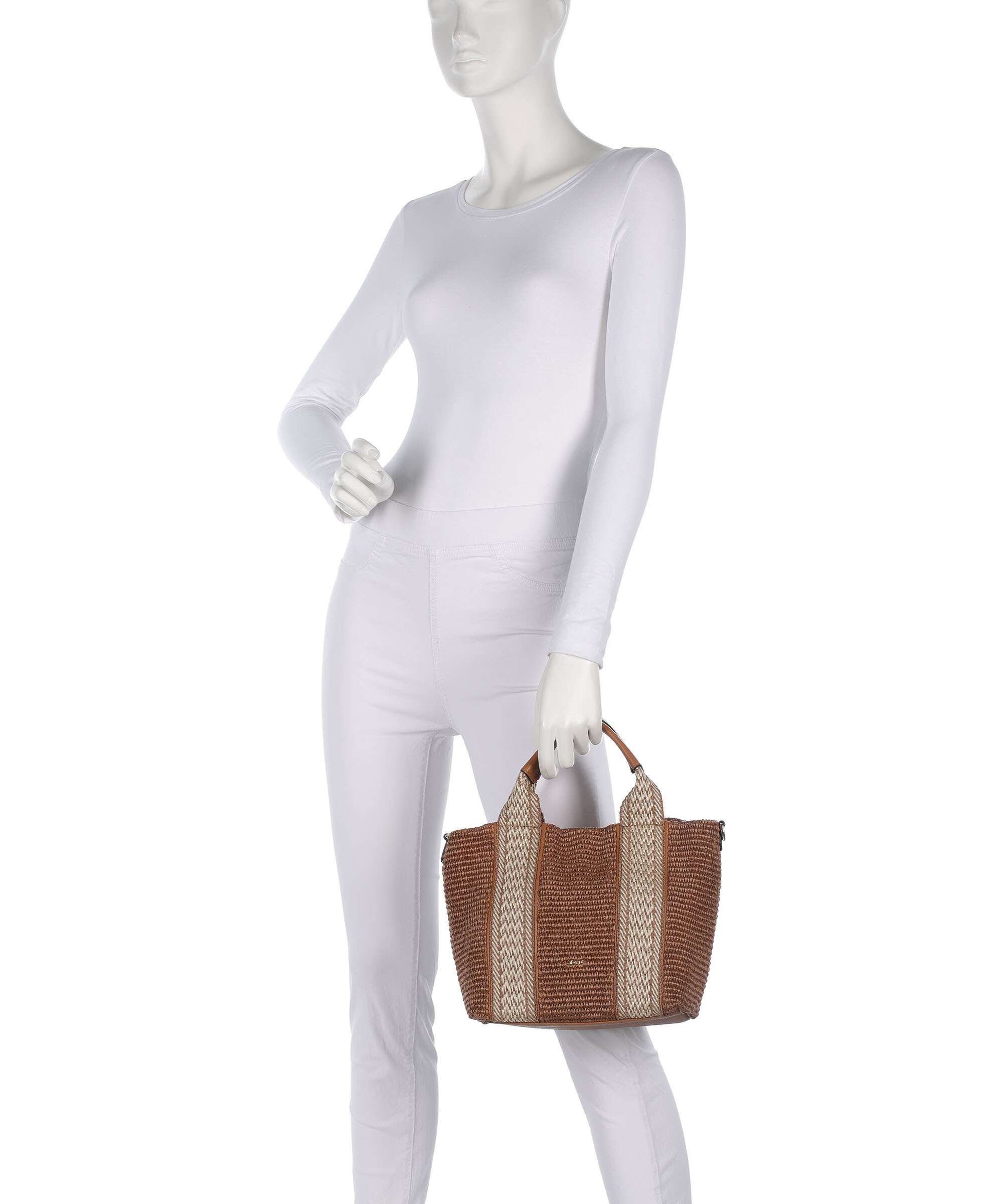 Abro Raffia Kaia Handbag caramel/cognac