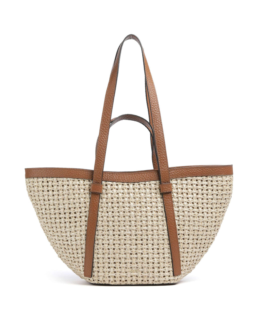 Abro Raffia Cordino Cosmo Medium Tote bag caramel/cognac