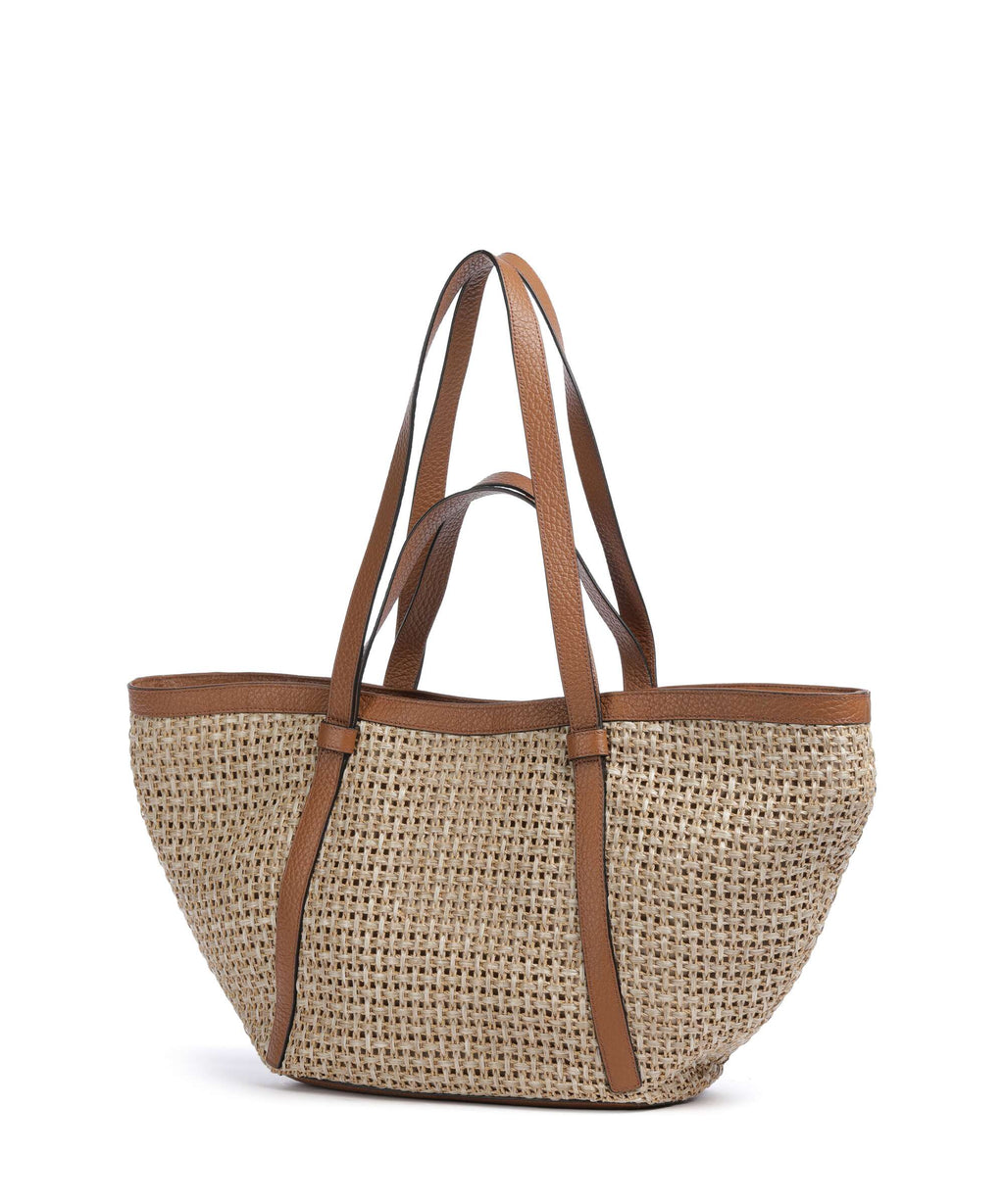 Abro Raffia Cordino Cosmo Large Tote bag caramel/cognac
