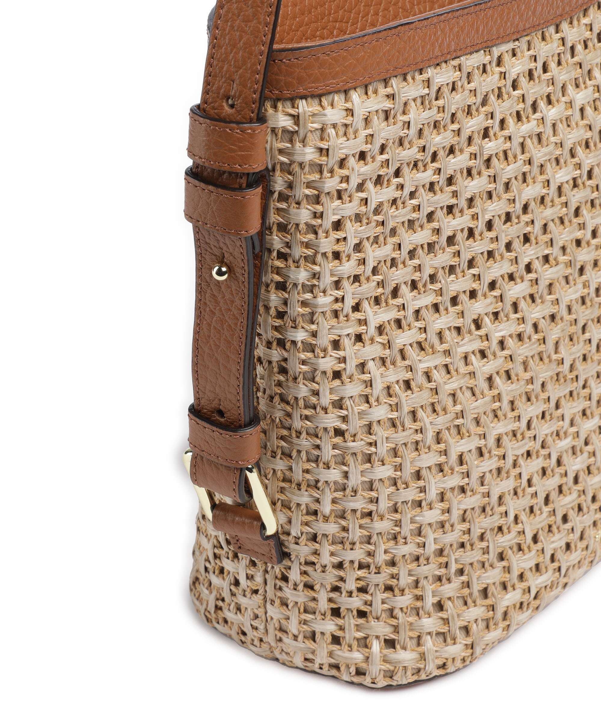 Abro Raffia Cordino Cosmo Crossbody bag caramel/cognac