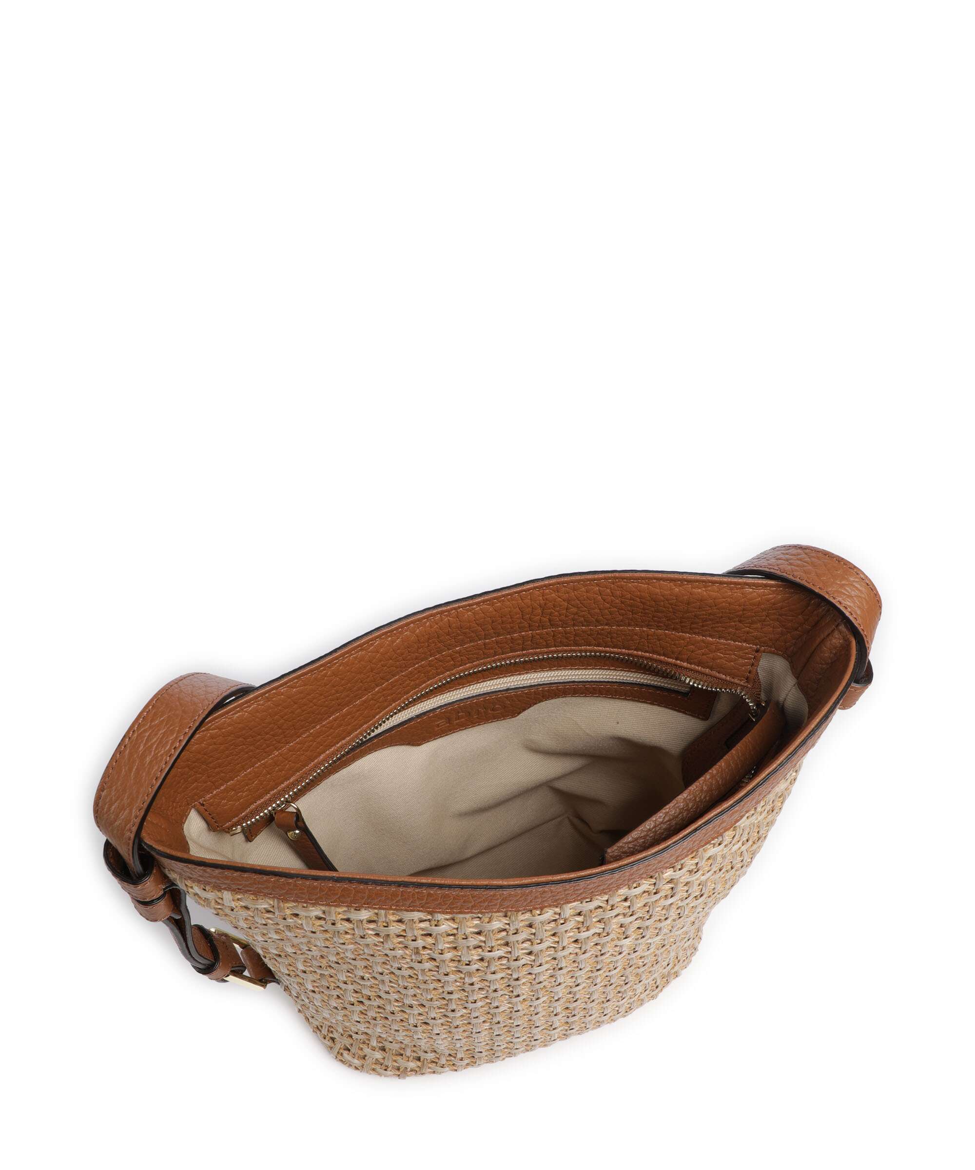 Abro Raffia Cordino Cosmo Crossbody bag caramel/cognac