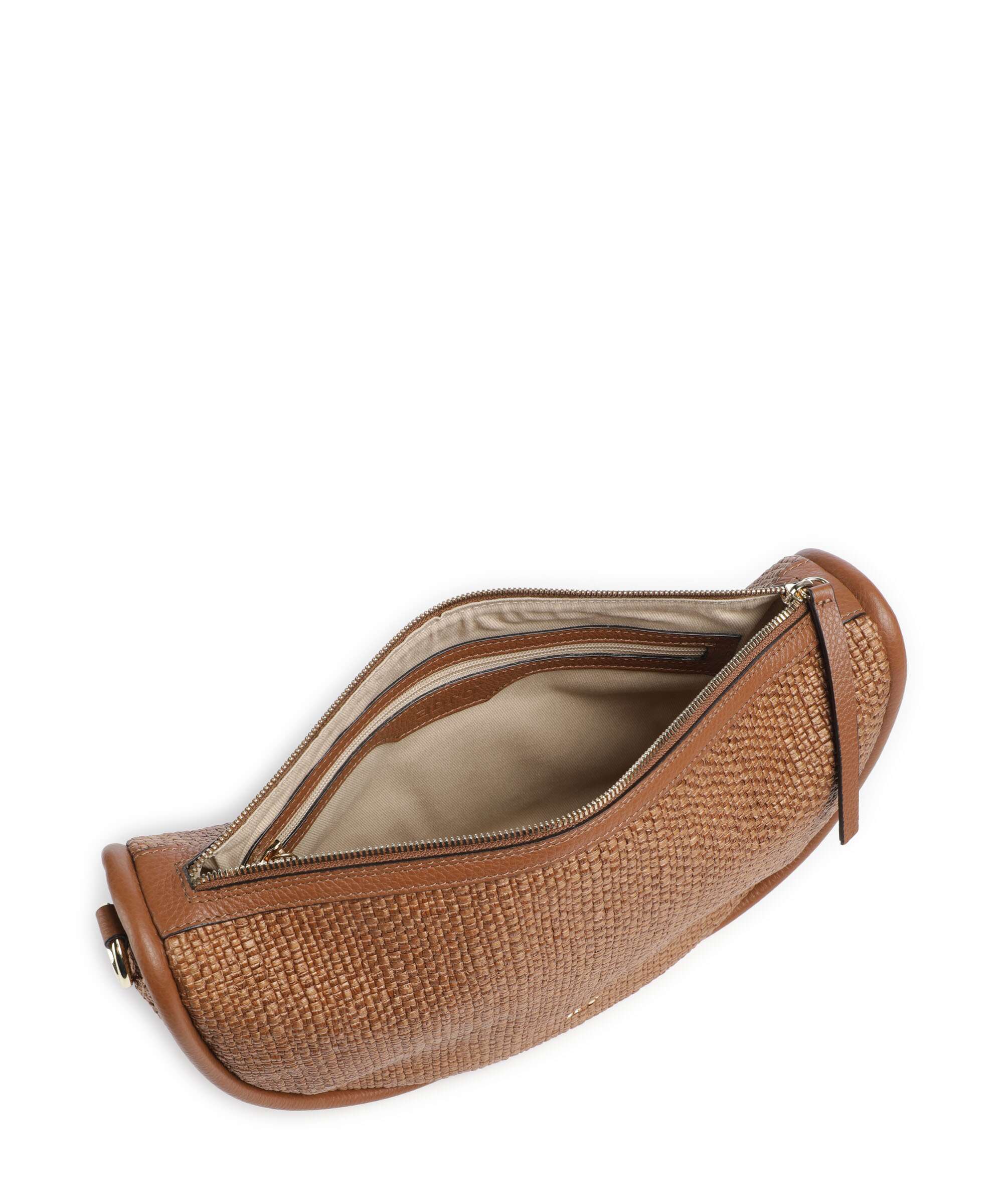 Abro Raffia Intreccio Willow Shoulder bag caramel/cognac