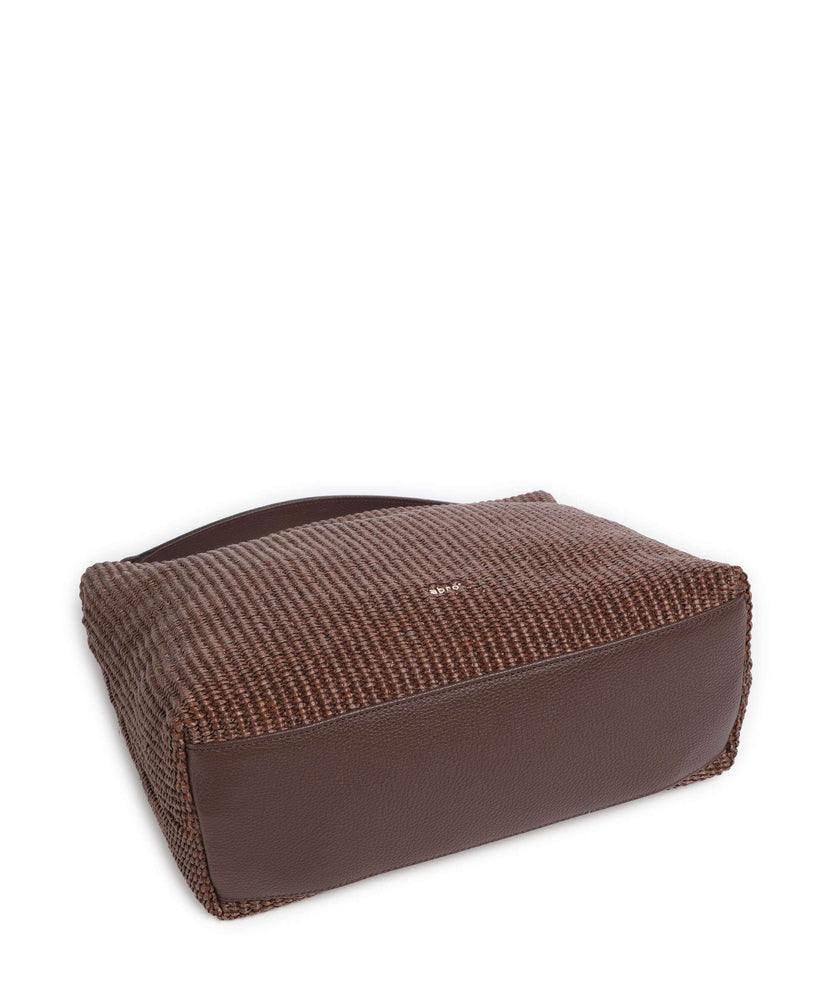 Abro Raffia Kaia Hobo bag wood