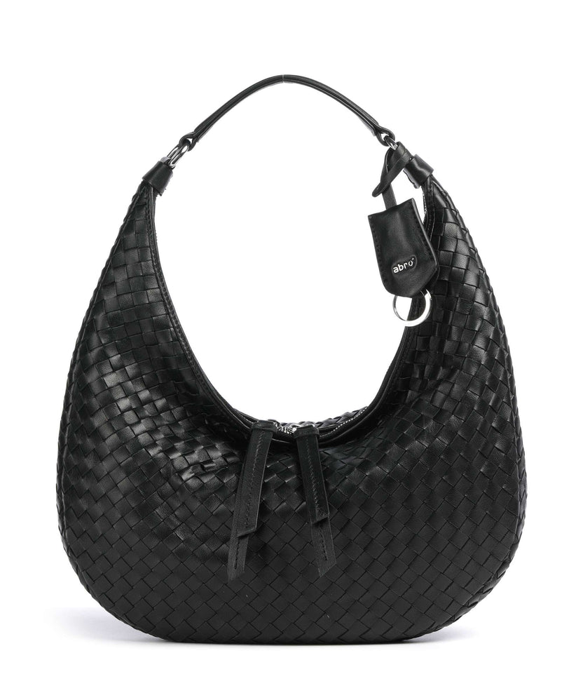 Abro Piuma Nana Small Hobo bag black/nickel