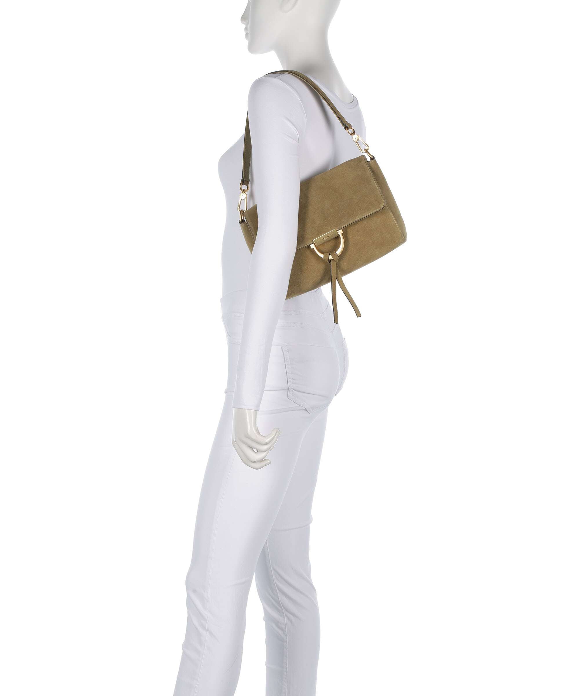 Abro Suede Temi Shoulder bag mud