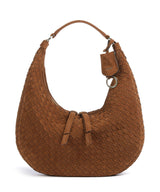 Abro Suede Nana Small Hobo bag cuoio