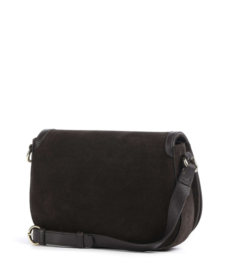 Abro Suede Rosalia Crossbody bag dark brown