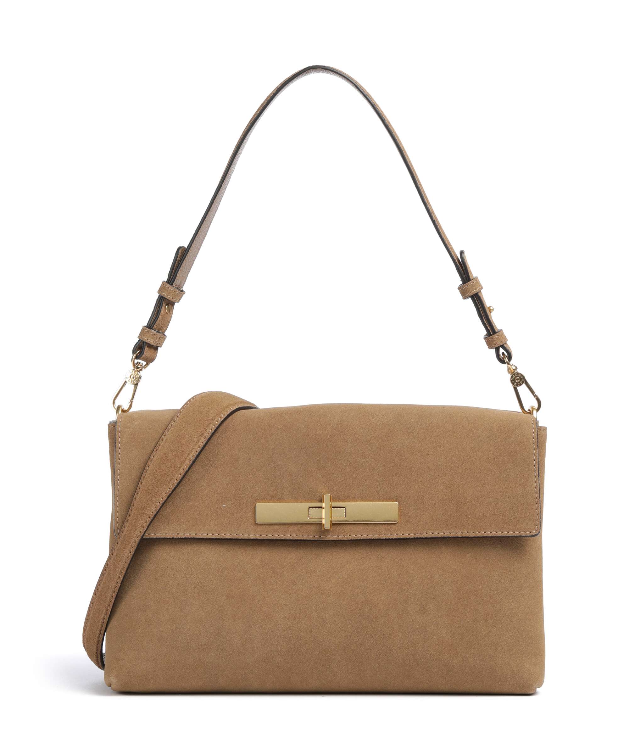 Abro Suede Twist Shoulder bag cappuccino