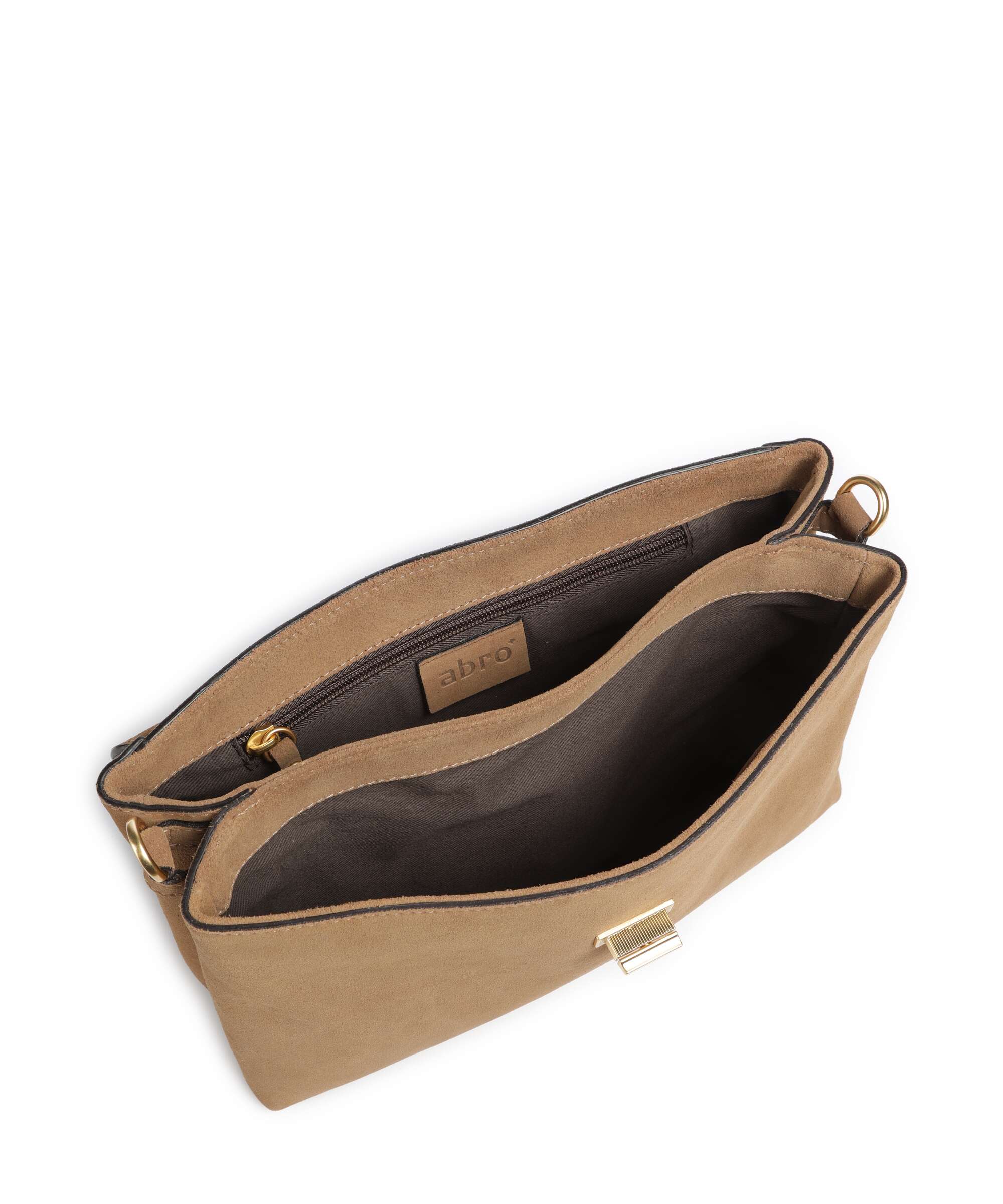 Abro Suede Twist Shoulder bag cappuccino