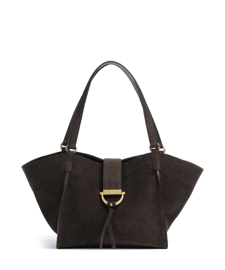 Abro Suede Temi Tote bag dark brown