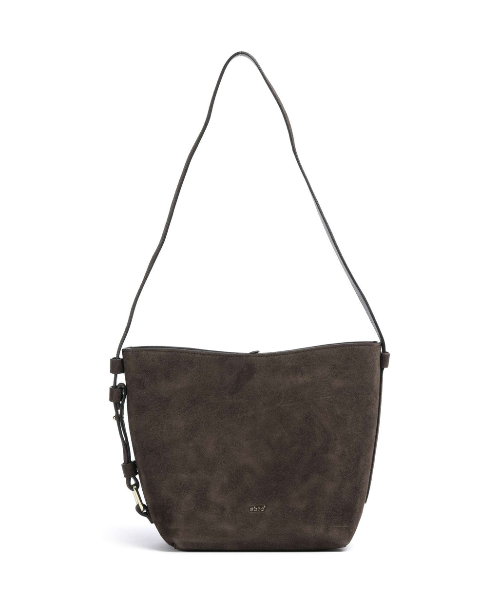 Abro Suede Cosmo Hobo bag dark brown