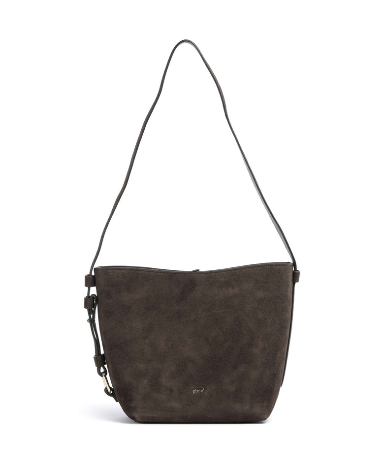 Abro Suede Cosmo Hobo bag dark brown