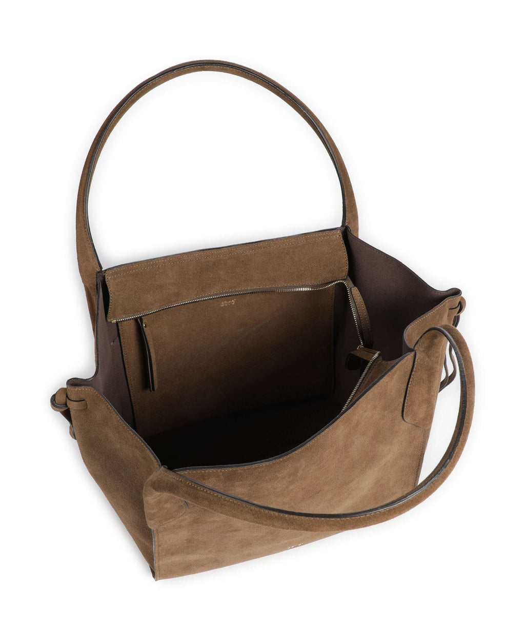 Abro Suede Vibe Big Tote bag khaki