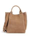 Abro Suede Essential Medium Handbag cappuccino