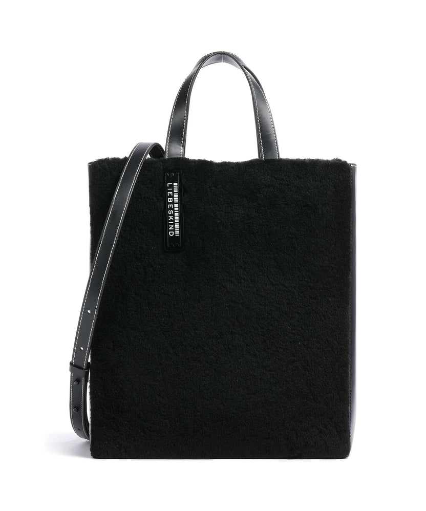 Liebeskind Paper Bag Shearling M Handbag black