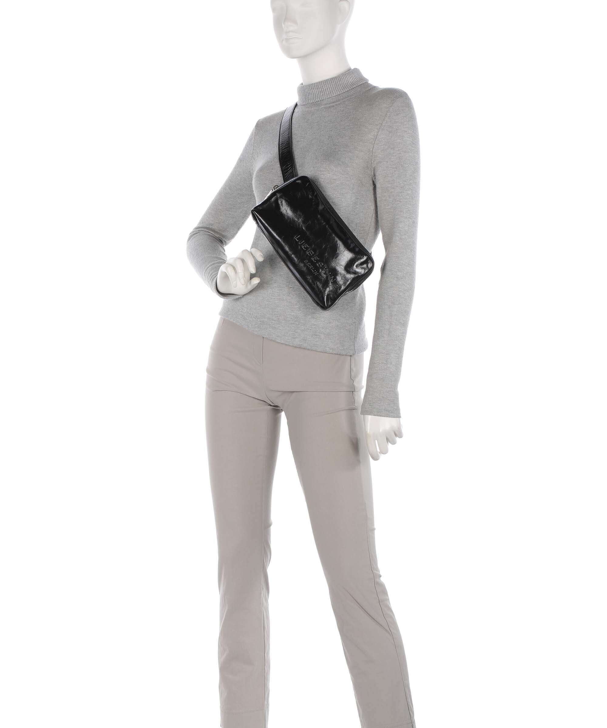 Liebeskind Elvira Paper Touch Crinkle Belt bag black