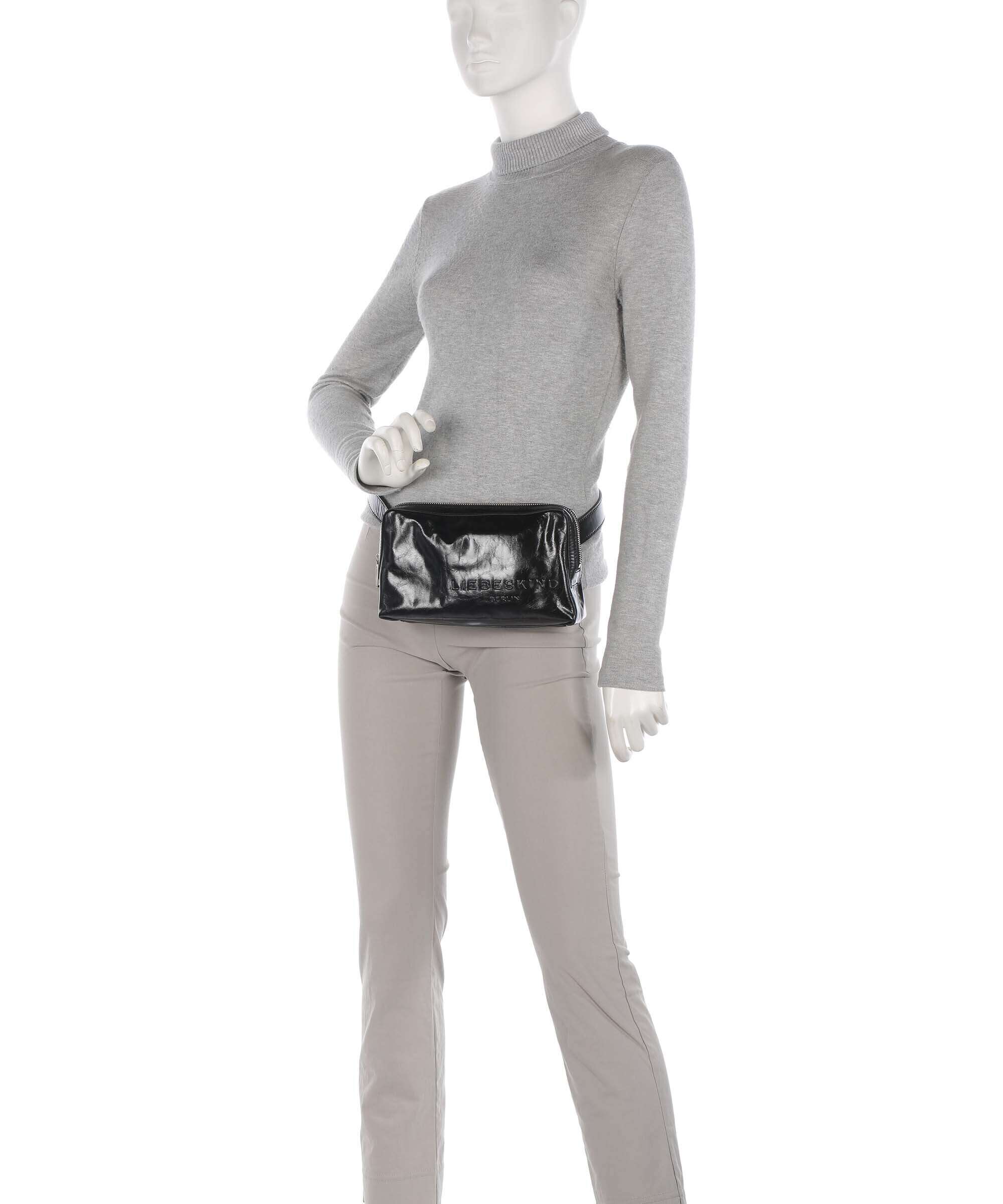 Liebeskind Elvira Paper Touch Crinkle Belt bag black