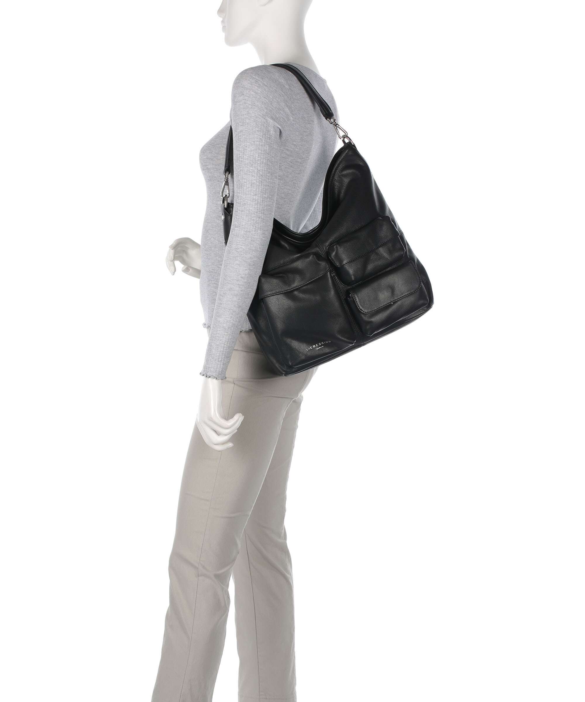 Liebeskind LK 204 3D Leather M Hobo bag black