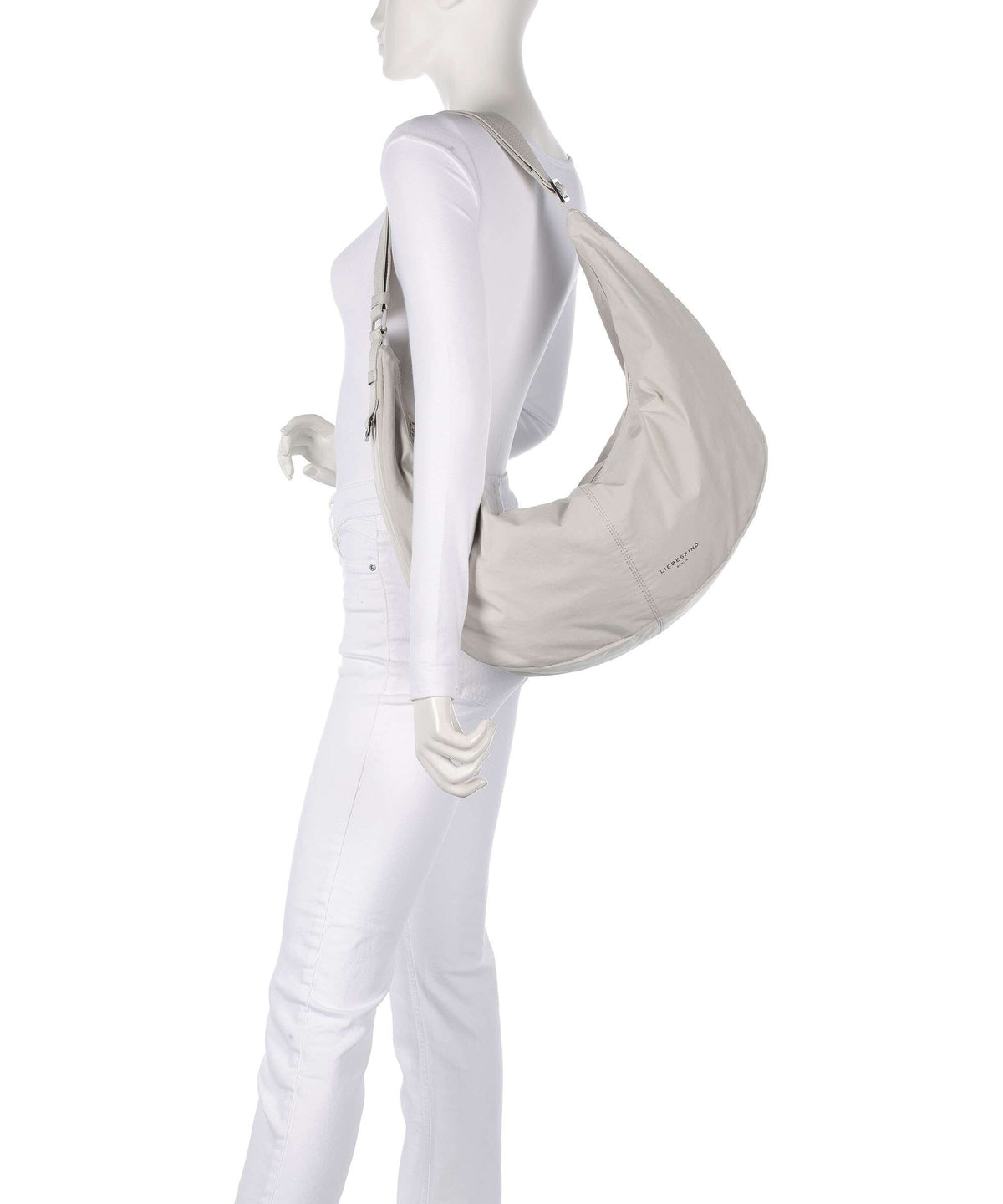 Liebeskind Moon Nylon L Hobo bag milk