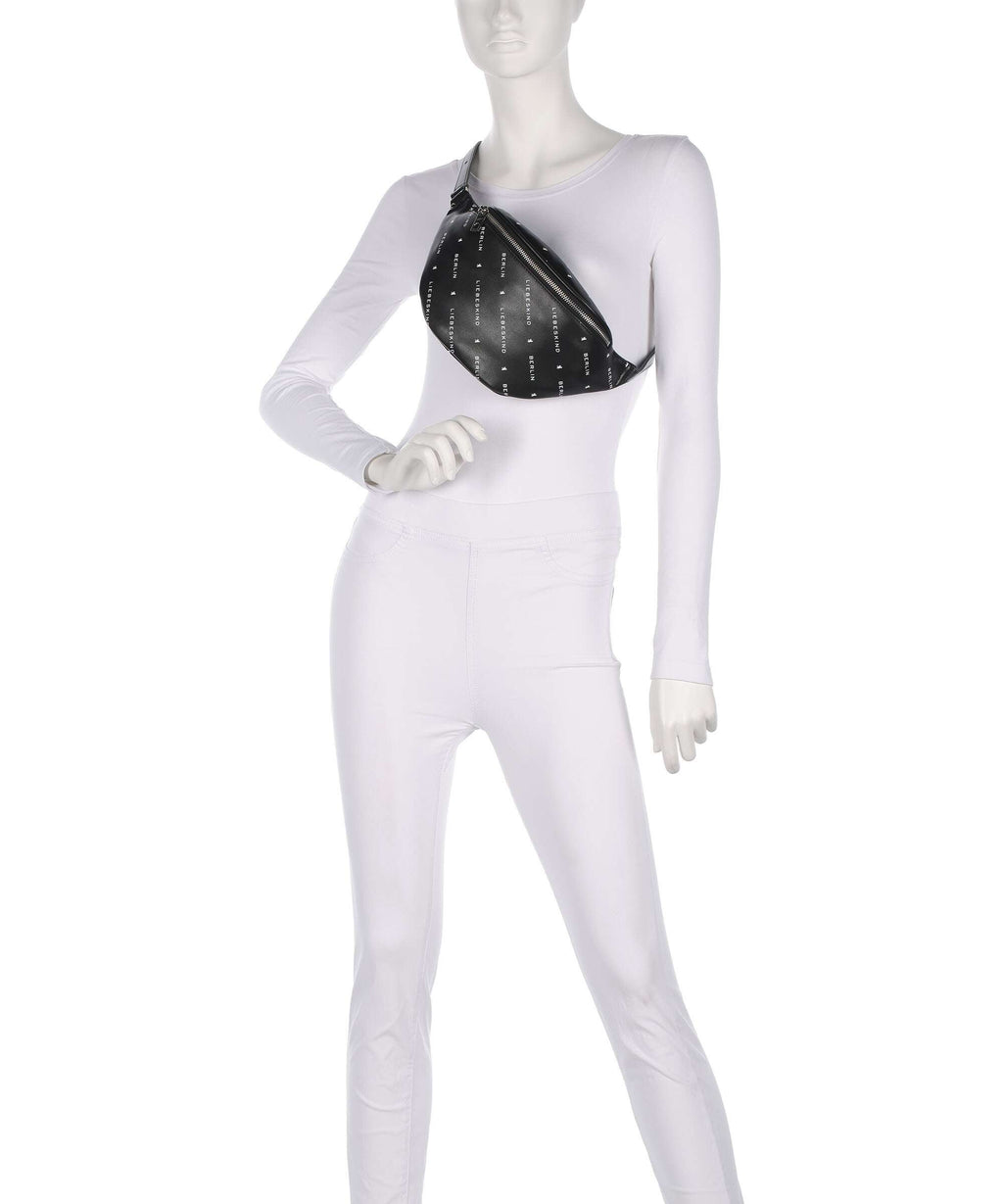 Liebeskind Monogram Soft Nappa M Fanny pack black