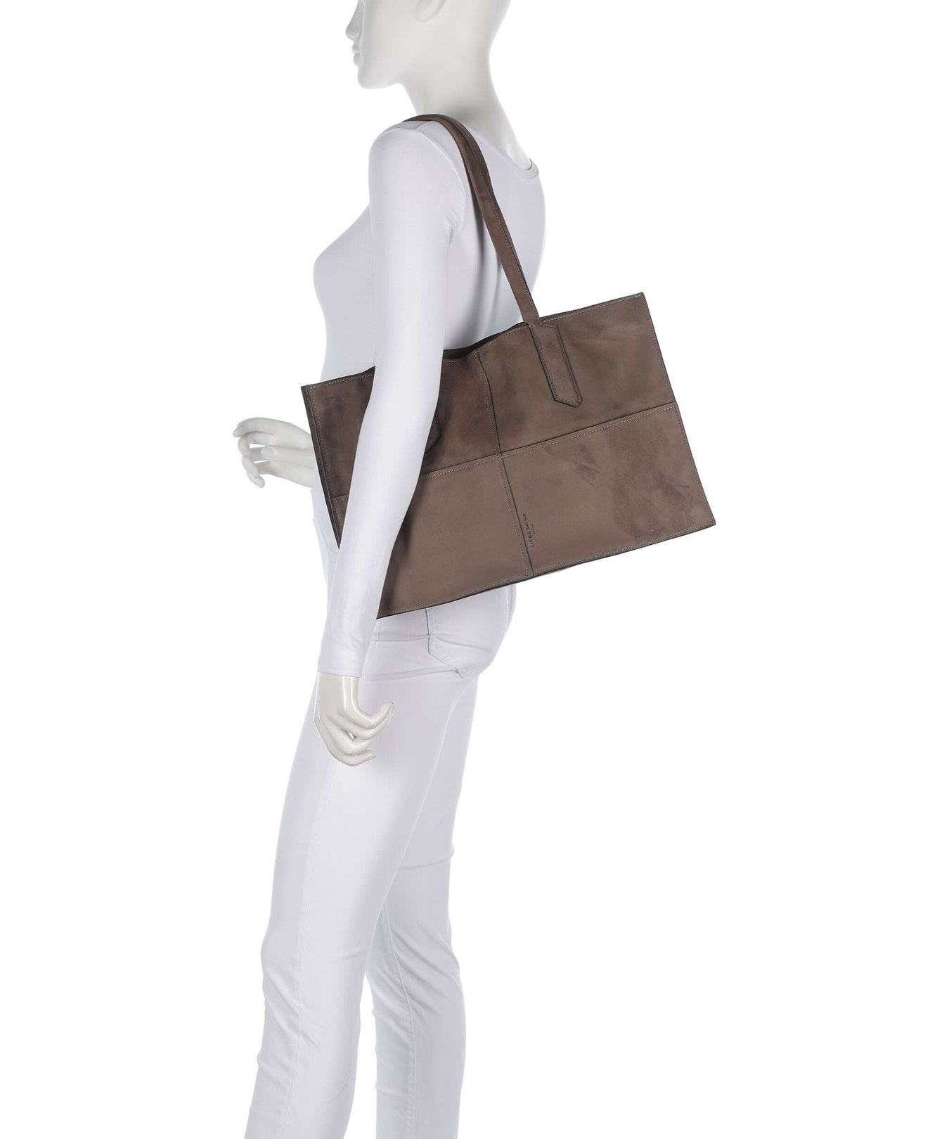 Liebeskind Amy Vegan Suede L Tote bag neutral grey