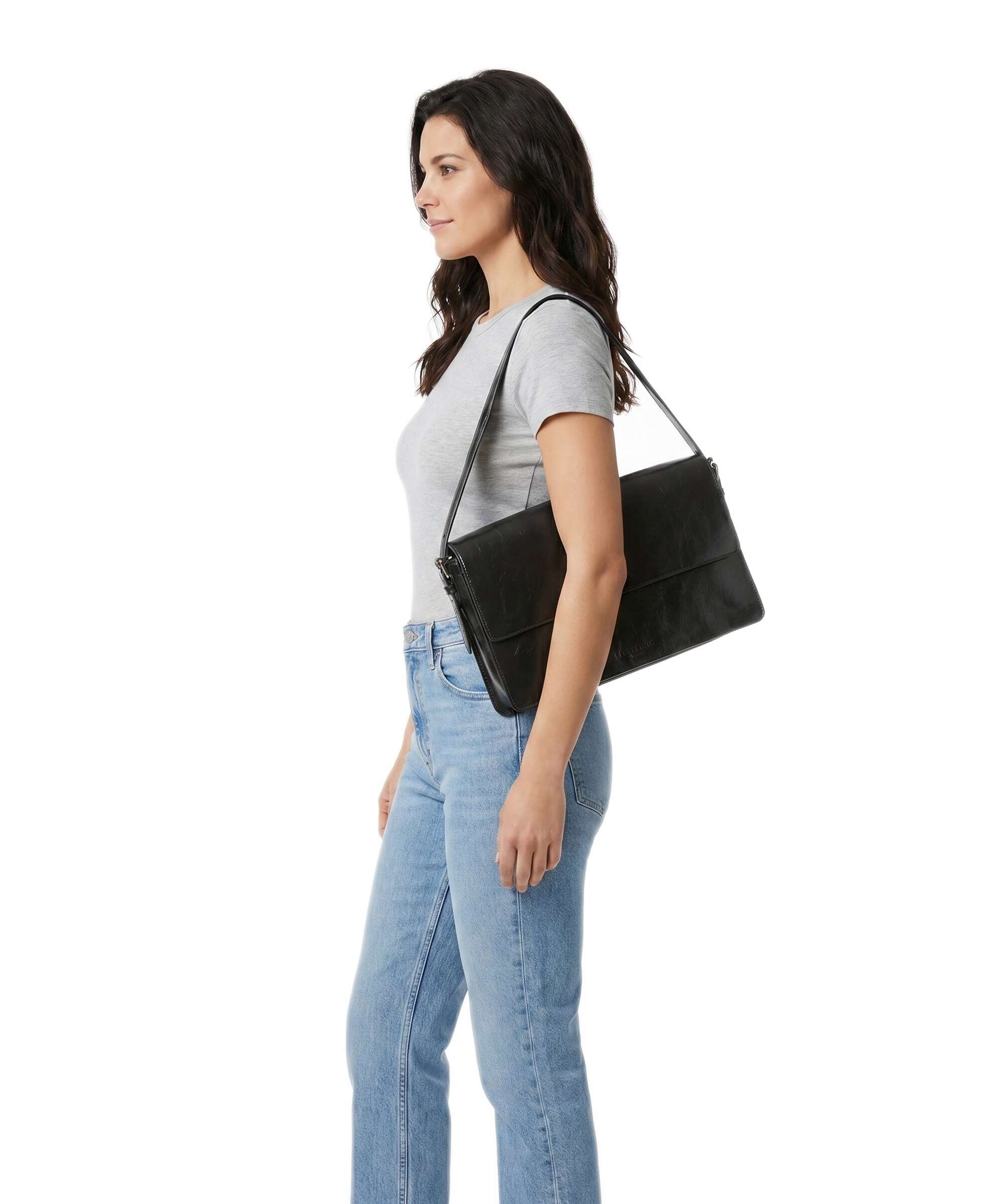 Liebeskind Audrey Recycled Lack Distressed M Shoulder bag deep soil