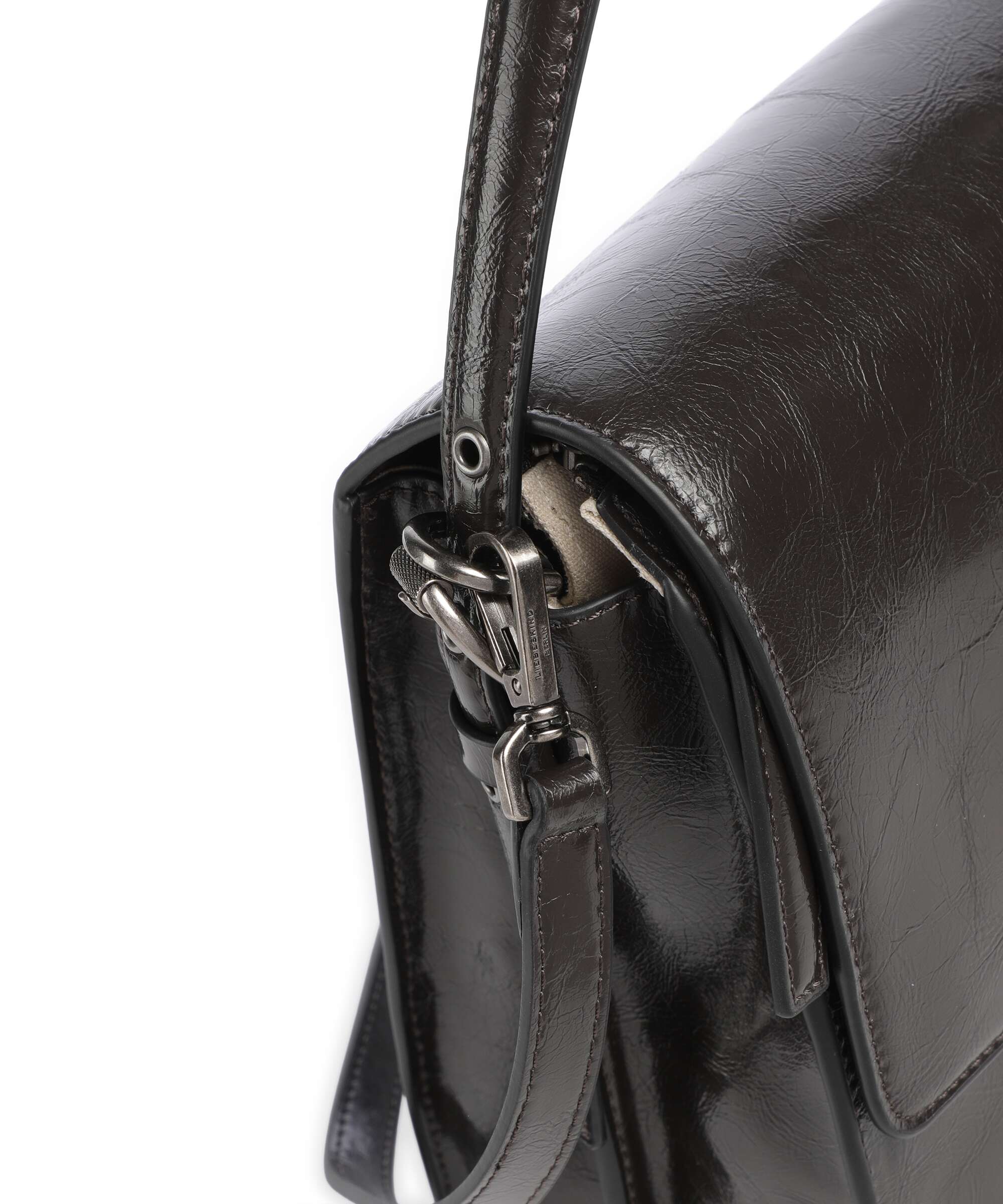 Liebeskind Audrey Recycled Lack Distressed M Shoulder bag deep soil