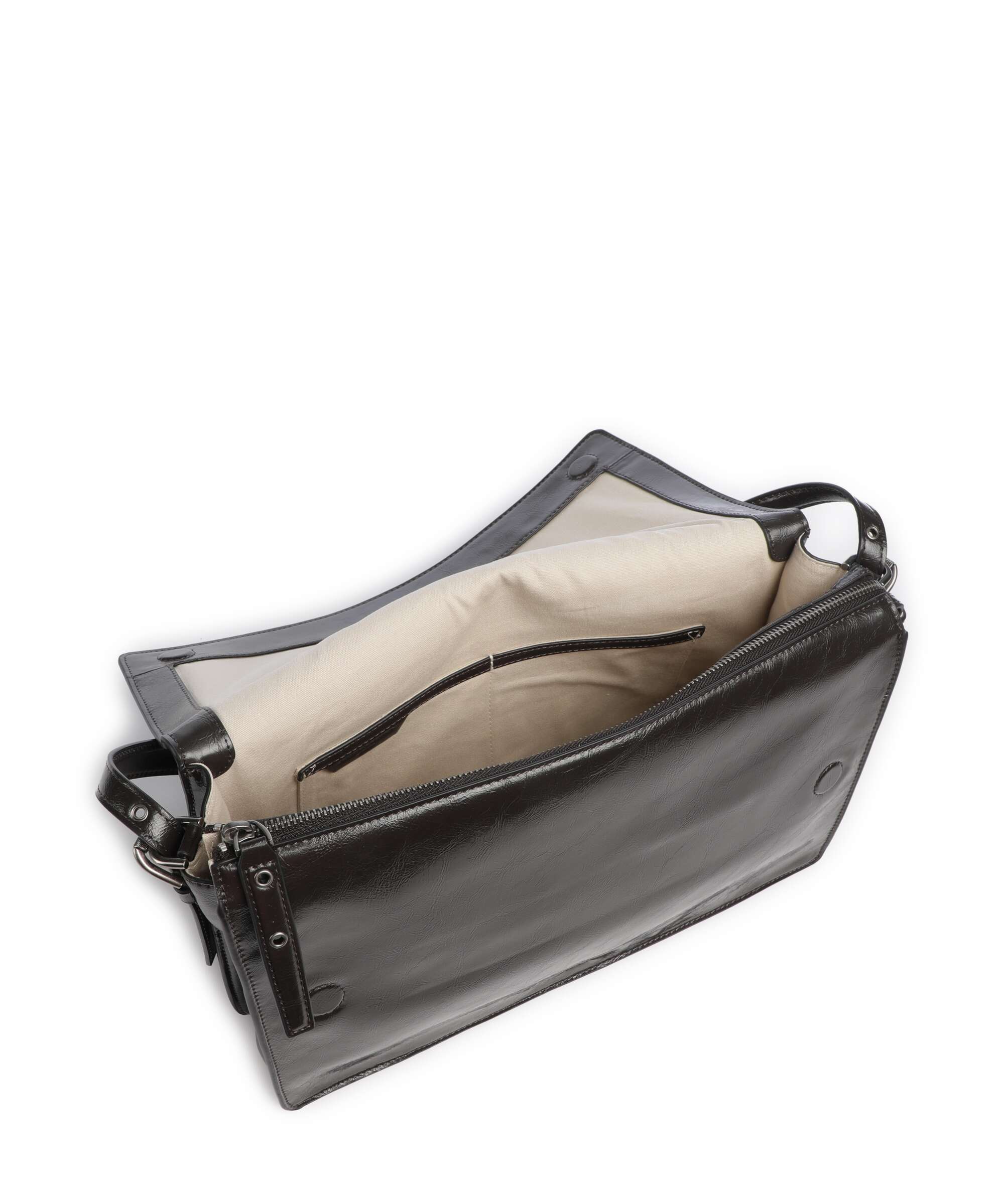 Liebeskind Audrey Recycled Lack Distressed M Shoulder bag deep soil