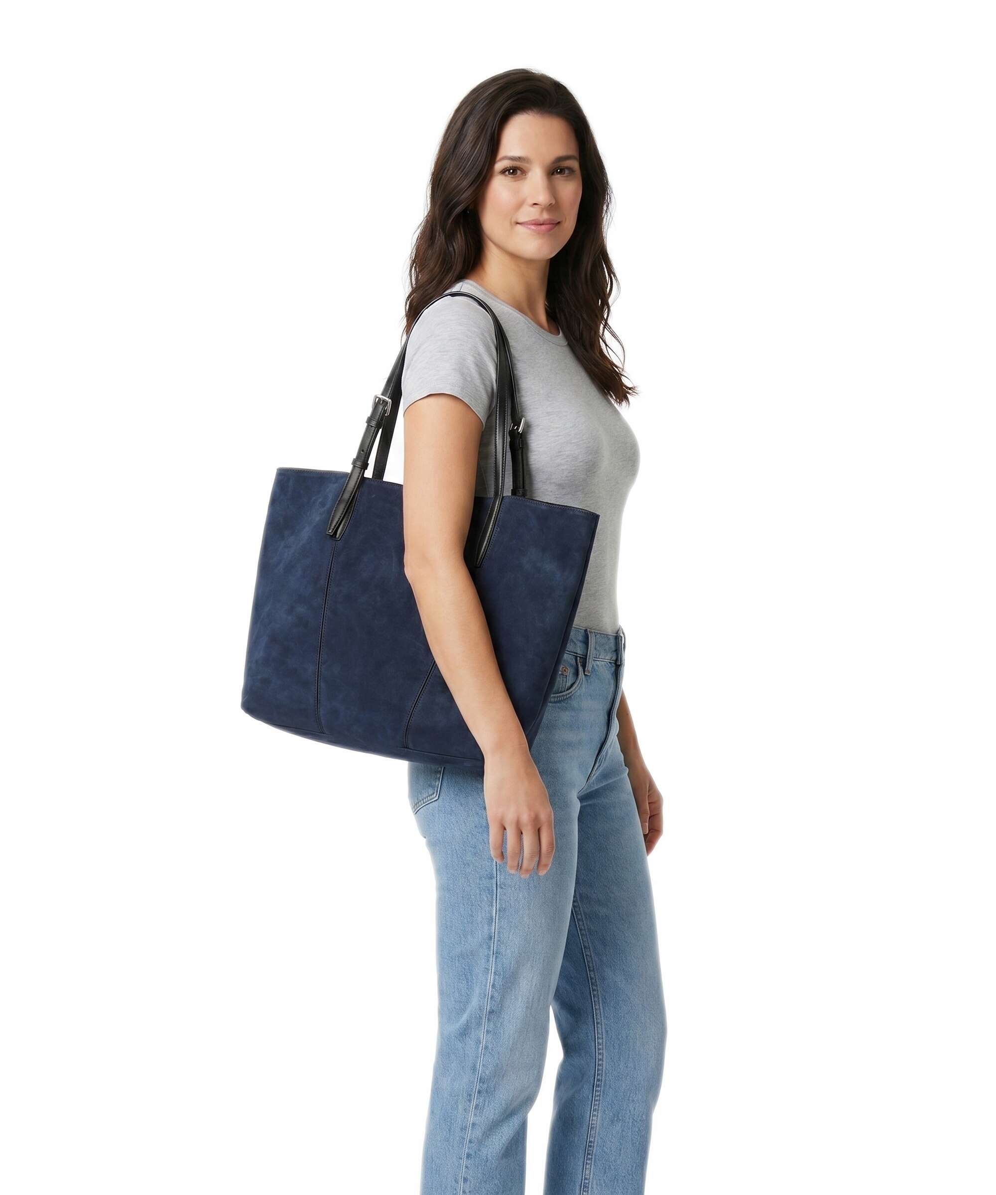 Liebeskind Una Recycled Suede M Tote bag peacoat
