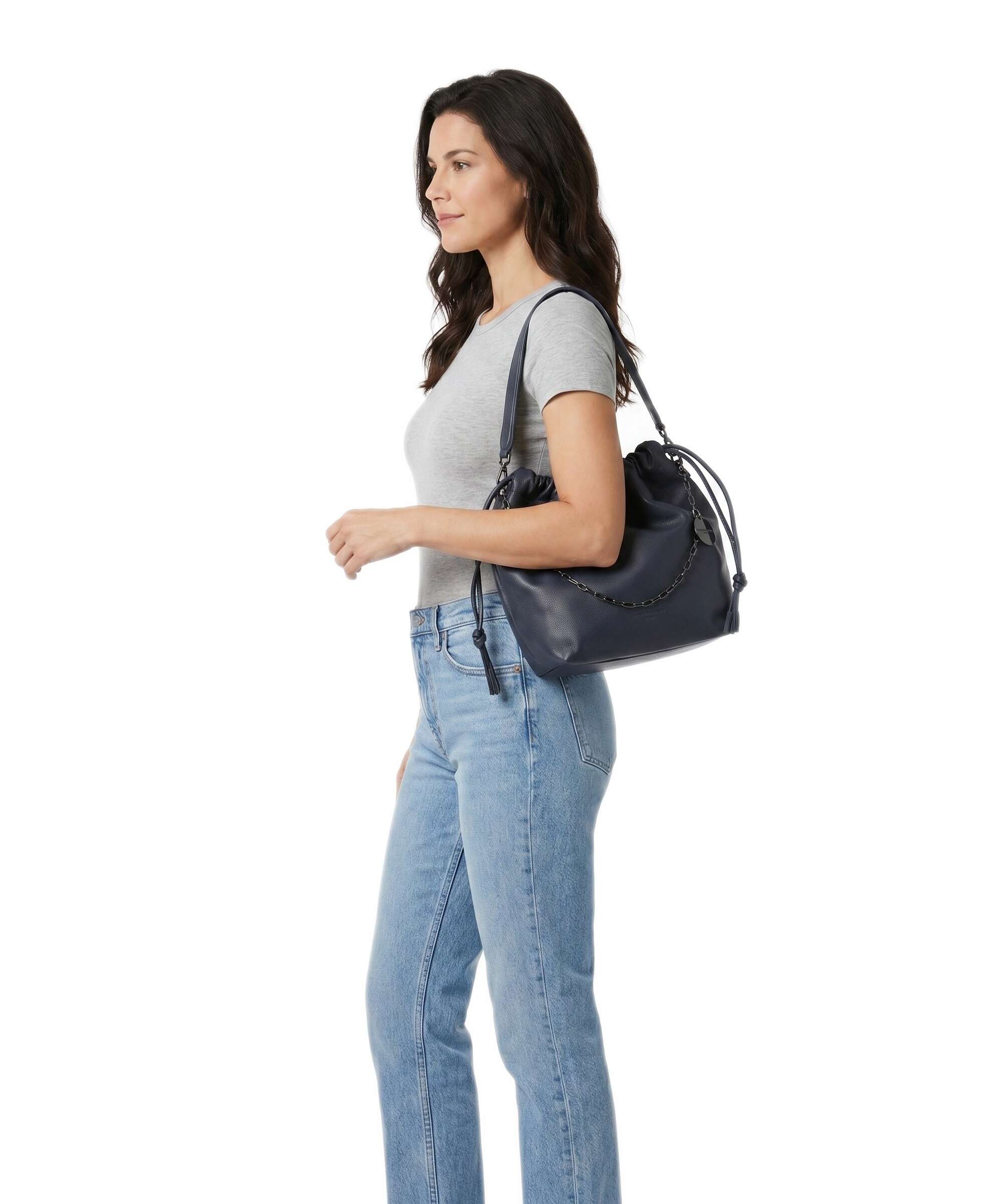 Liebeskind Lya II Small Pebble M Bucket bag peacoat