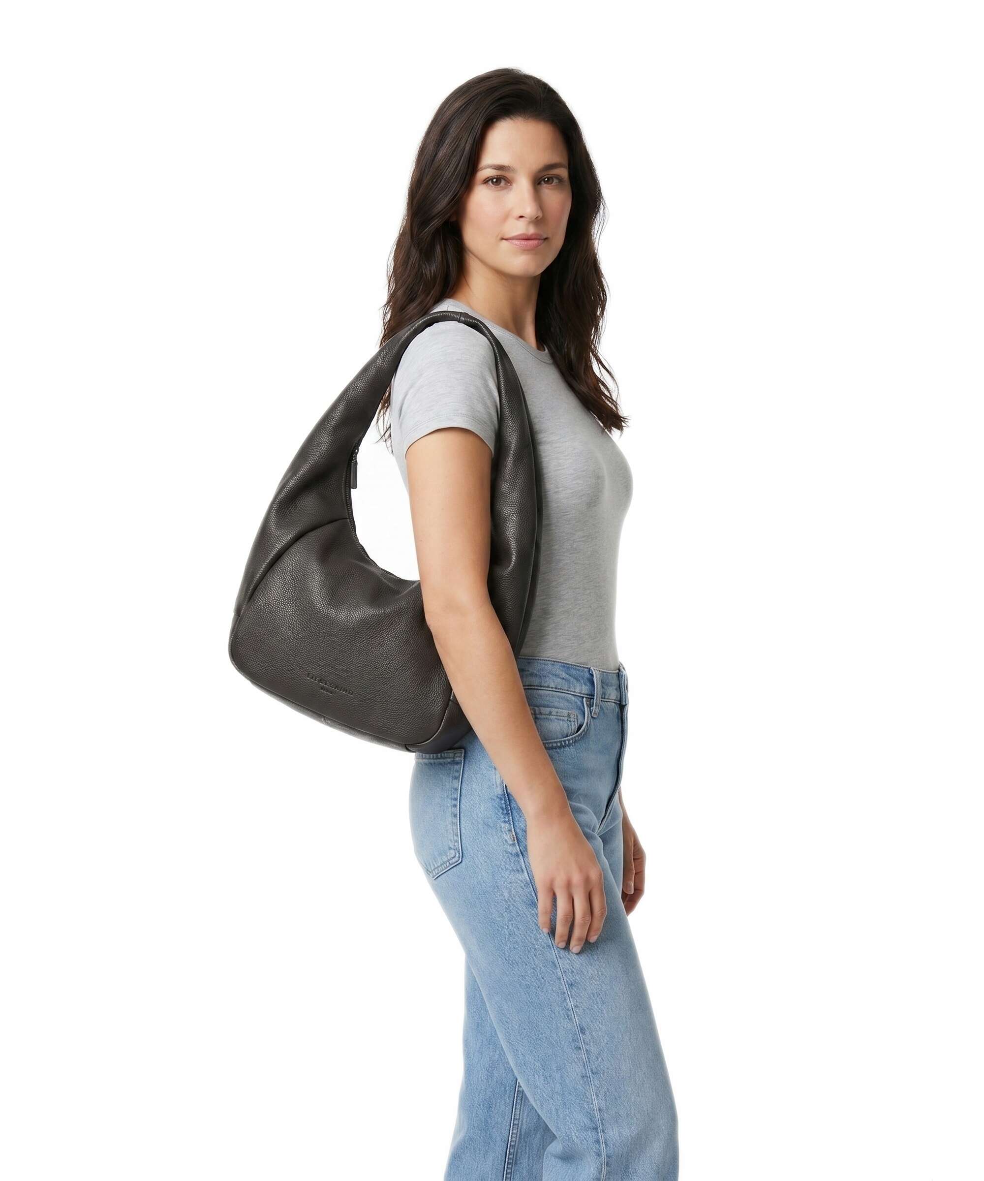 Liebeskind Farrah Small Pebble M Hobo bag deep soil