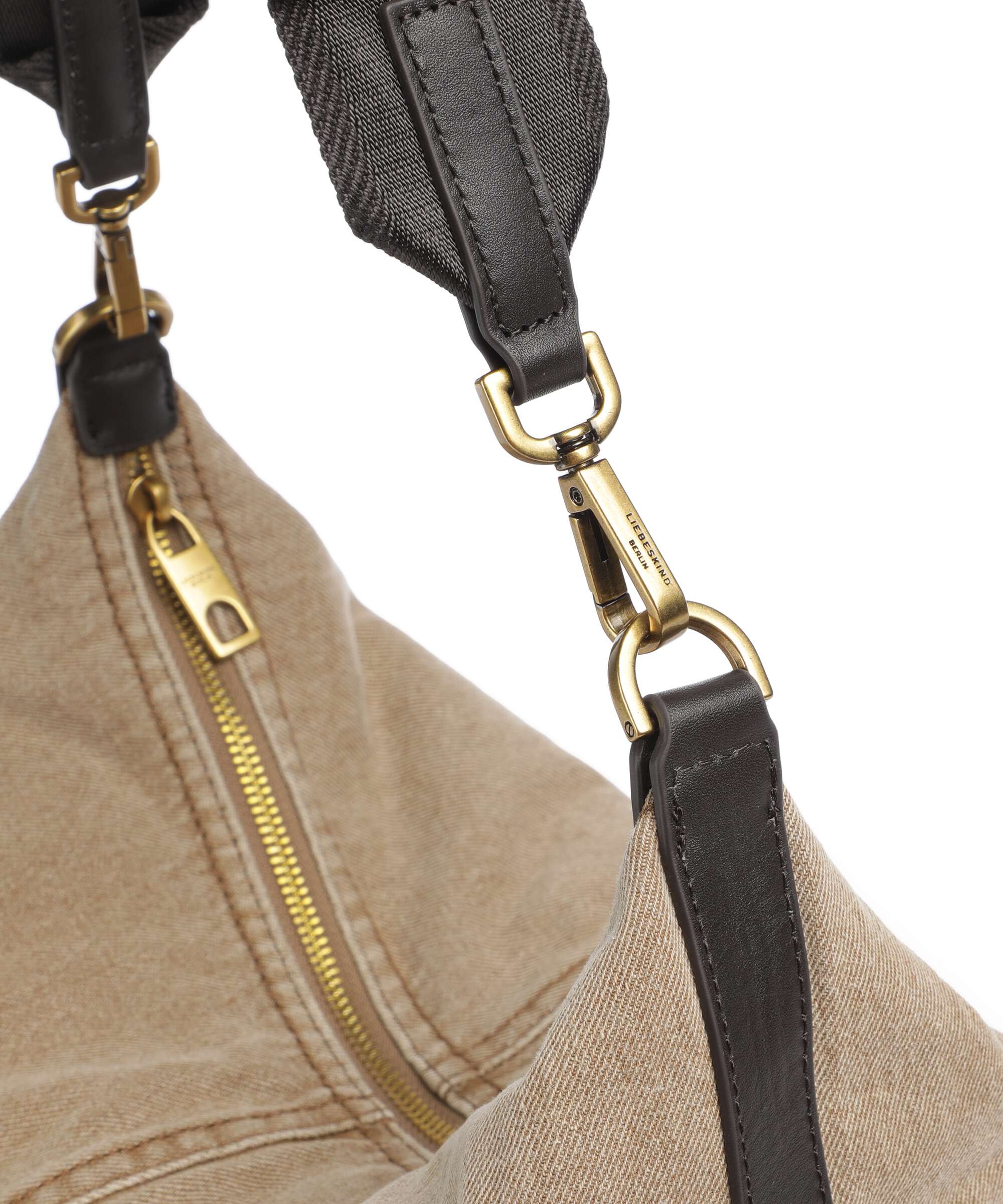 Liebeskind Paris Denim M Hobo bag beige