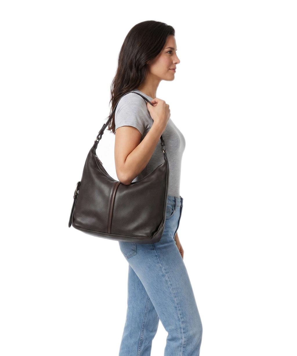 Liebeskind Paris II Vintage Pebble M Hobo bag deep soil