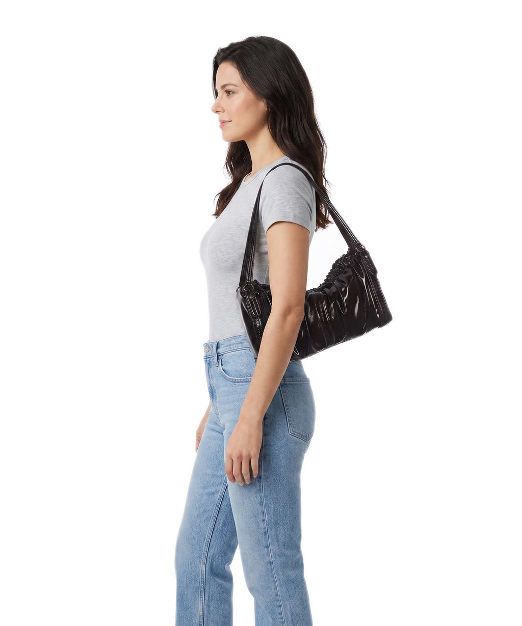 Liebeskind Faye Shiny M Shoulder bag deep soil