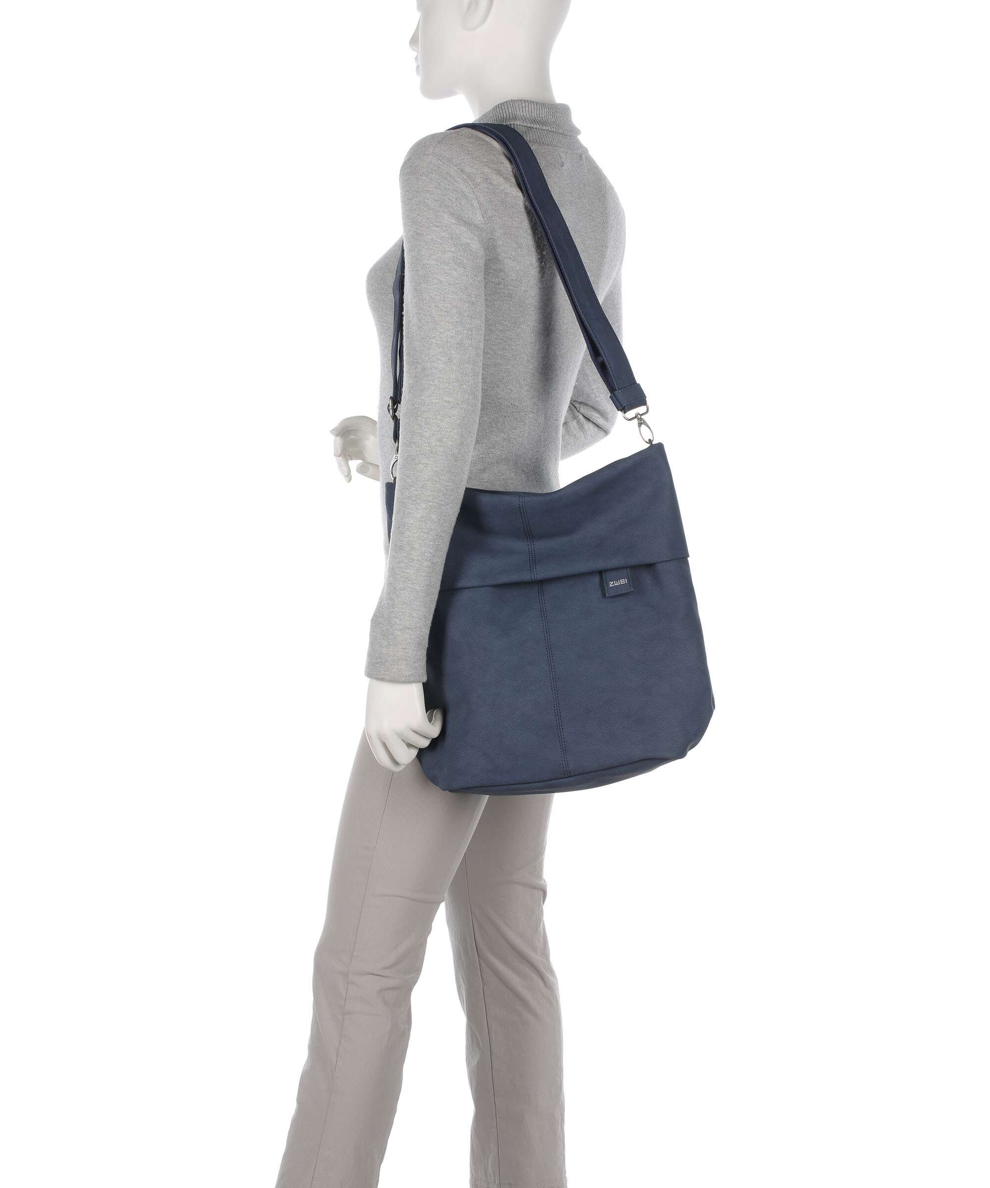 Zwei Mademoiselle.M M140 Hobo bag nubuk blue