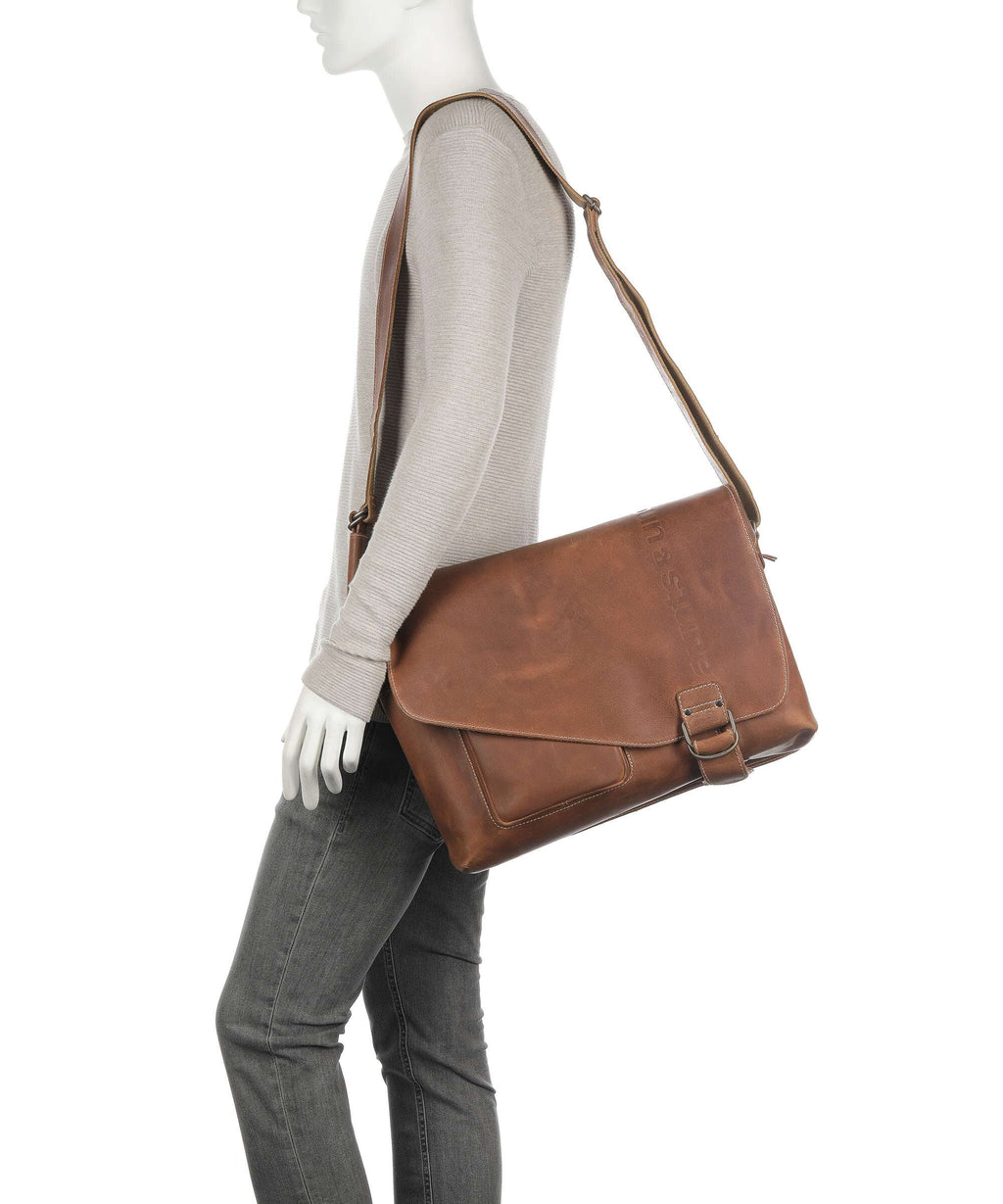 Aunts & Uncles Hunter Big Judd Briefcase vintage tan