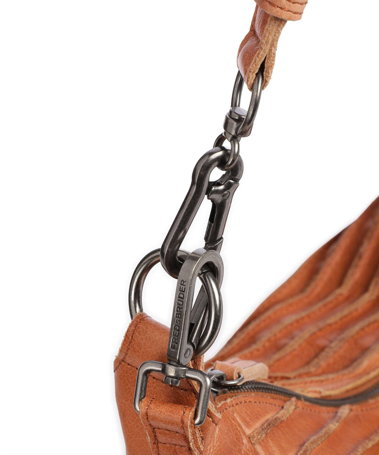 FredsBruder Bestseller Riffel Flowow Hobo bag dark caramel