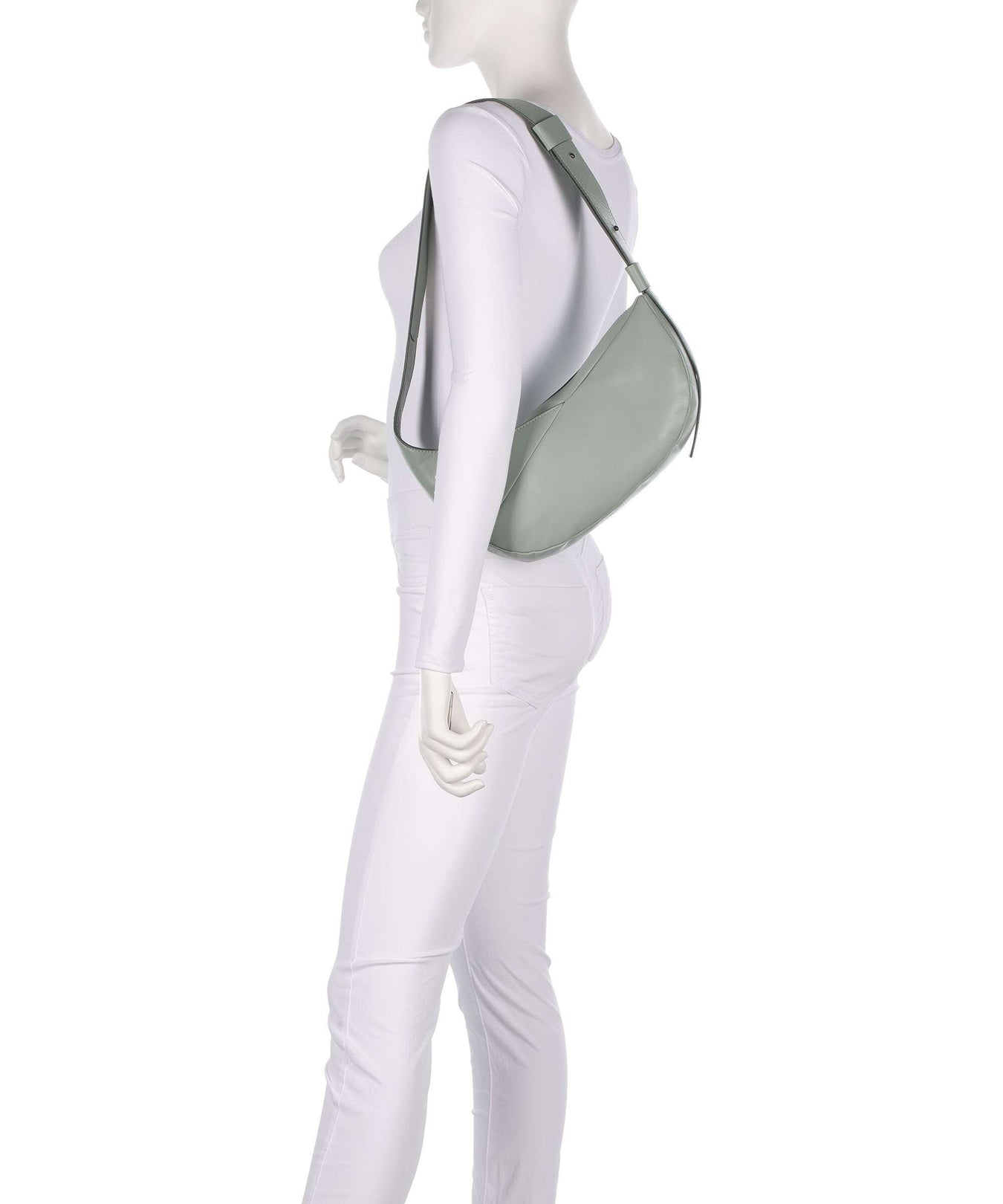 Aunts & Uncles Jamie's Orchard Bee Balm Hobo bag sage green