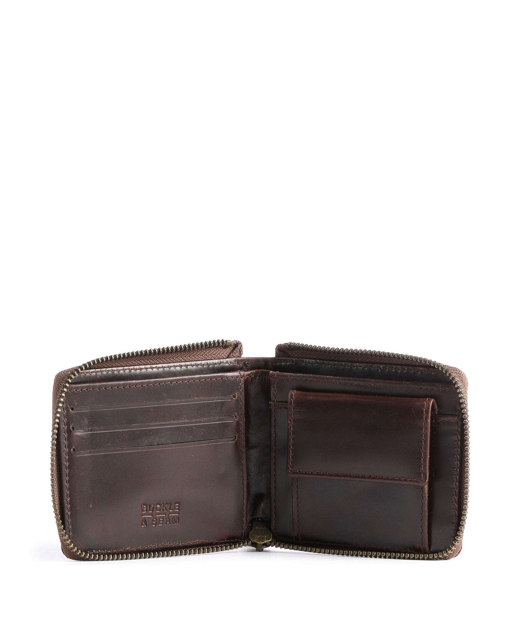 Buckle & Seam Crazy Horse Grind Wallet brown
