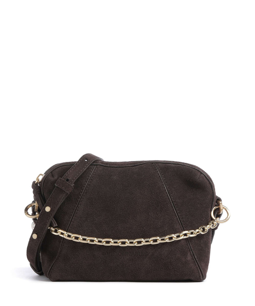 Les Visionnaires Lynn Cozy Chain Crossbody bag dark brown