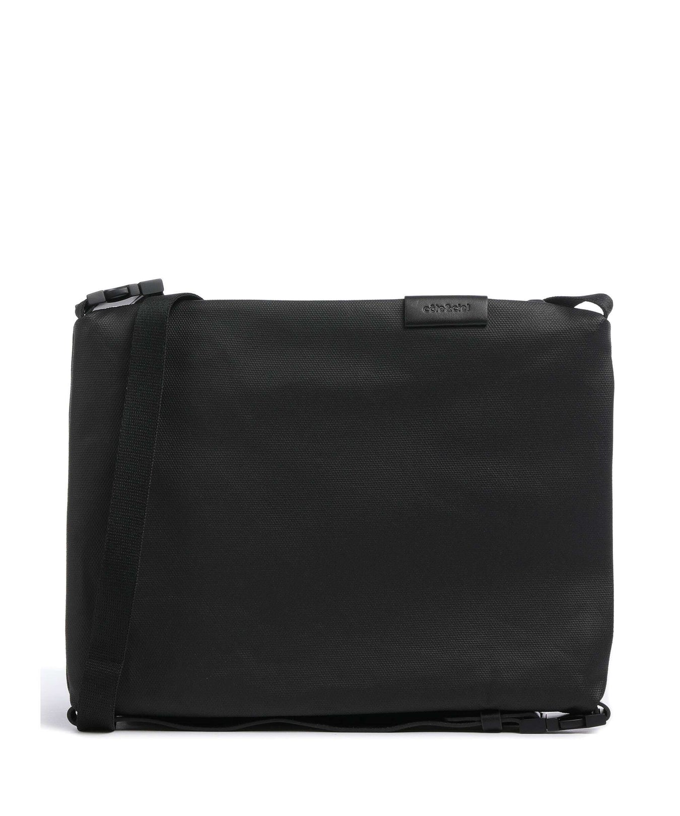 Côte&Ciel Coated Canvas Inn Medium Briefcase black
