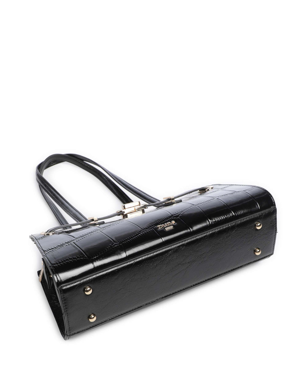 Dune London Depend Shoulder bag black croc
