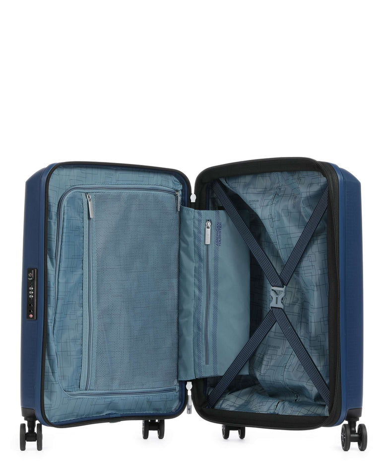 American Tourister Aerostep Spinner (4 wheels) navy blue