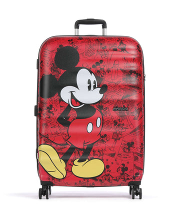 American Tourister Wavebreaker Disney Maleta con 4 ruedas mickey comics red